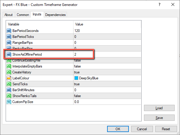 Step 6: Set the Time Frame Name